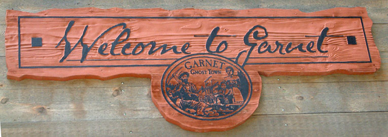 Garnet Ghost Town Sign