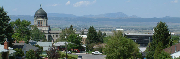 Helena, Montana with Sleeping Giant in the background